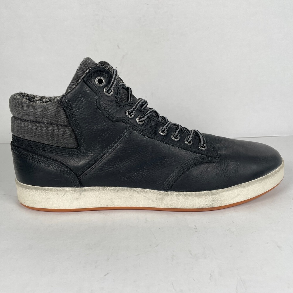Kodiak Argus Mid Cut Sneakers Mens Size 12 Black Leather Lace Up Comfort Shoes